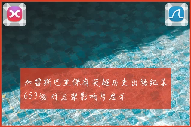 加雷斯巴里保有英超历史出场纪录653场 对后辈影响与启示